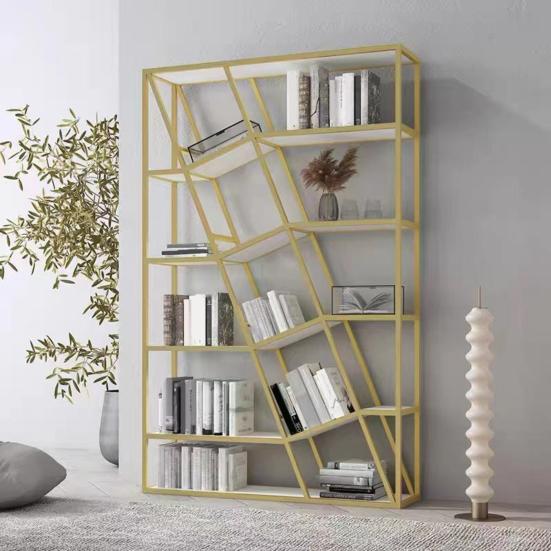 Modern Metal Bookcase Open Shelf Bookshelf for Living Room 70.9" H X 11.8" W Clearhalo 'Bookcases' 'furn' 'furn_bookcases' 'Furniture' 'Office Furniture' 5694308
