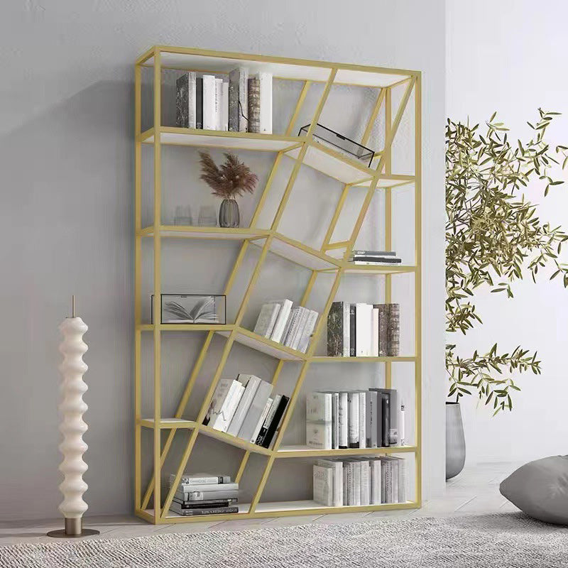 Modern Metal Bookcase Open Shelf Bookshelf for Living Room 70.9" H X 11.8" W Clearhalo 'Bookcases' 'furn' 'furn_bookcases' 'Furniture' 'Office Furniture' 5694311
