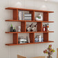 Contemporary Engineered Wood Bookcase Wall Mounted Book Shelf for Office