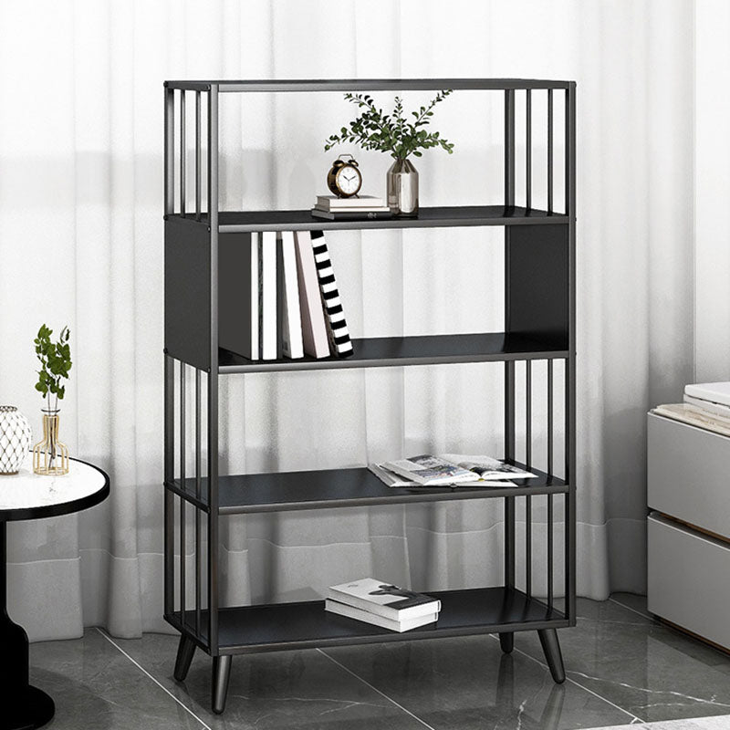 12 "W Black Iron Frame Bookshelf Modern Open Storage Bookcase per Home Office