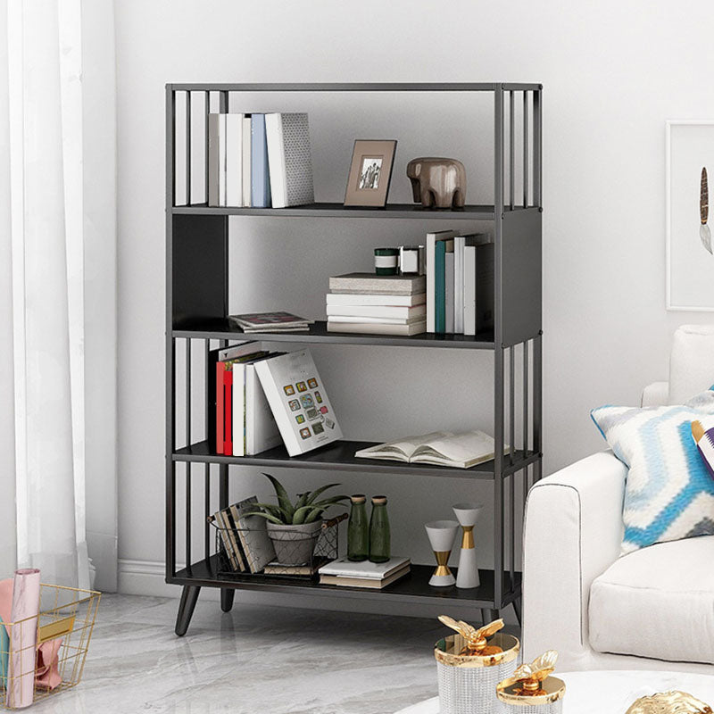 12 "W Black Iron Frame Bookshelf Modern Open Storage Bookcase per Home Office