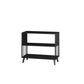 12 "W Black Iron Frame Bookshelf Modern Open Storage Bookcase per Home Office