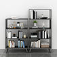 12 "W Black Iron Frame Bookshelf Modern Open Storage Bookcase per Home Office