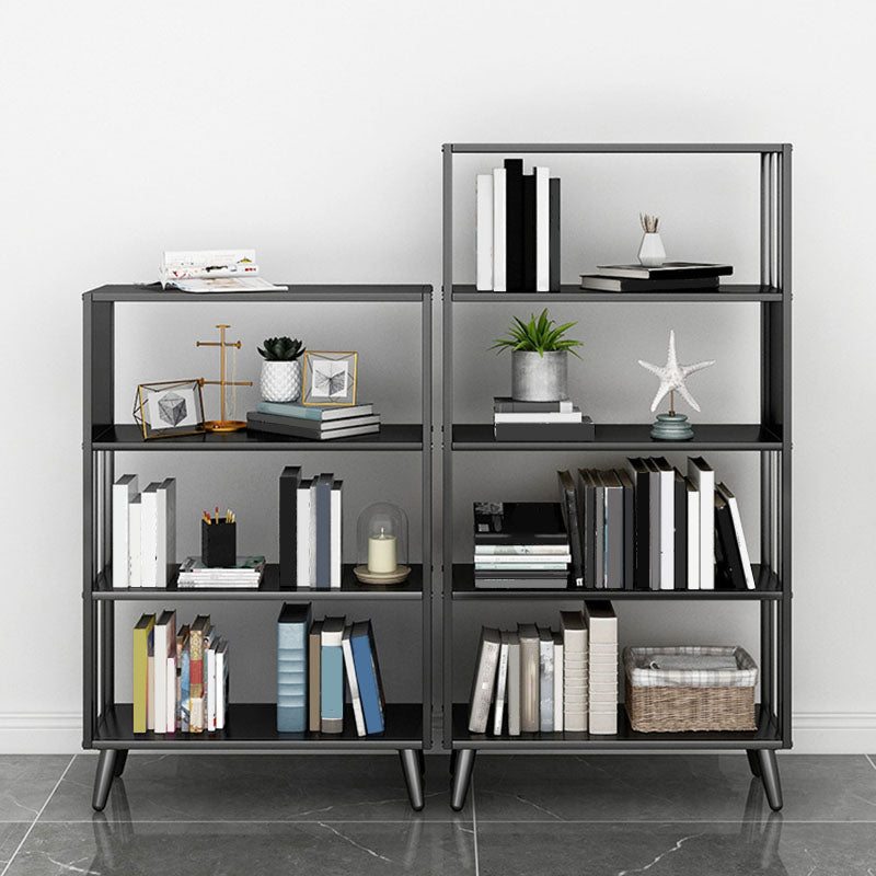 12 "W Black Iron Frame Bookshelf Modern Open Storage Bookcase per Home Office