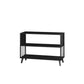 12 "W Black Iron Frame Bookshelf Modern Open Storage Bookcase per Home Office