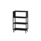 12 "W Black Iron Frame Bookshelf Modern Open Storage Bookcase per Home Office