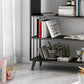 12 "W Black Iron Frame Bookshelf Modern Open Storage Bookcase per Home Office