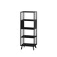 12 "W Black Iron Frame Bookshelf Modern Open Storage Bookcase per Home Office