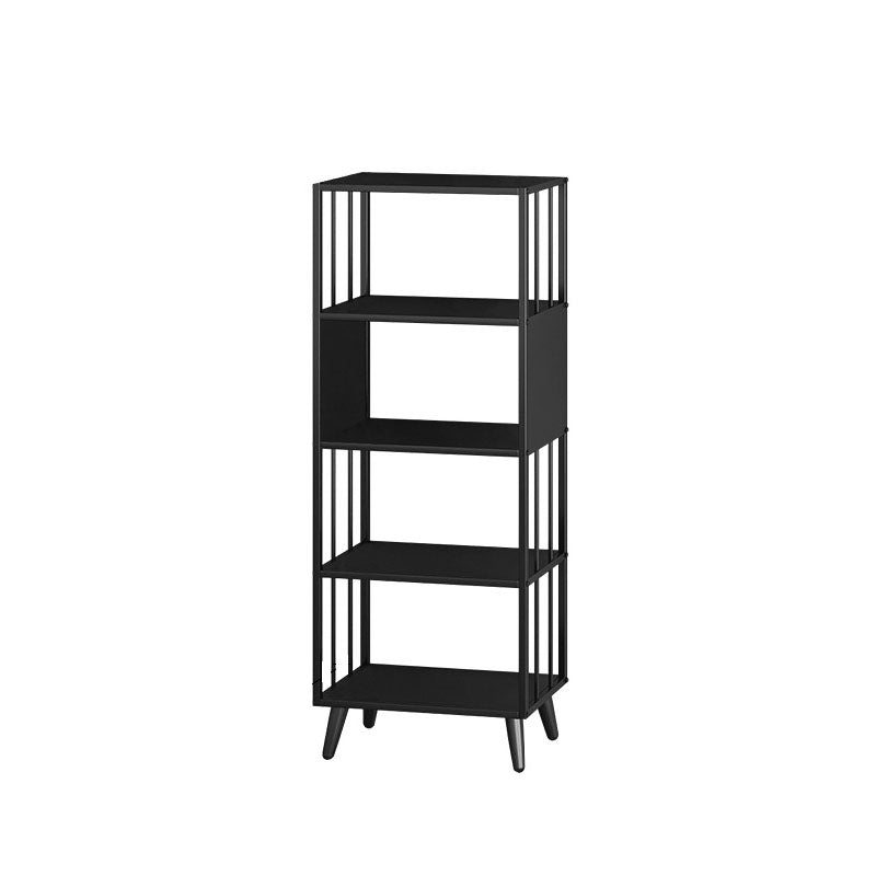 12 "W Black Iron Frame Bookshelf Modern Open Storage Bookcase per Home Office