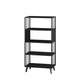12 "W Black Iron Frame Bookshelf Modern Open Storage Bookcase per Home Office