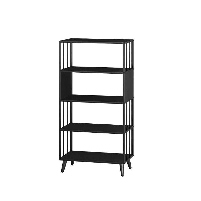 12 "W Black Iron Frame Bookshelf Modern Open Storage Bookcase per Home Office