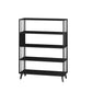 12 "W Black Iron Frame Bookshelf Modern Open Storage Bookcase per Home Office