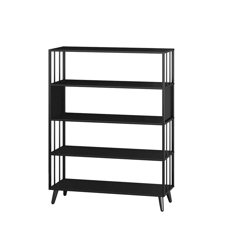 12 "W Black Iron Frame Bookshelf Modern Open Storage Bookcase per Home Office