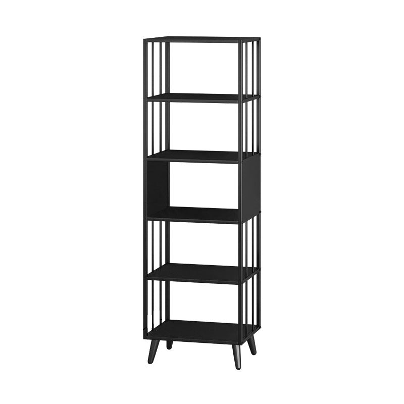 12 "W Black Iron Frame Bookshelf Modern Open Storage Bookcase per Home Office