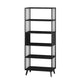 12 "W Black Iron Frame Bookshelf Modern Open Storage Bookcase per Home Office