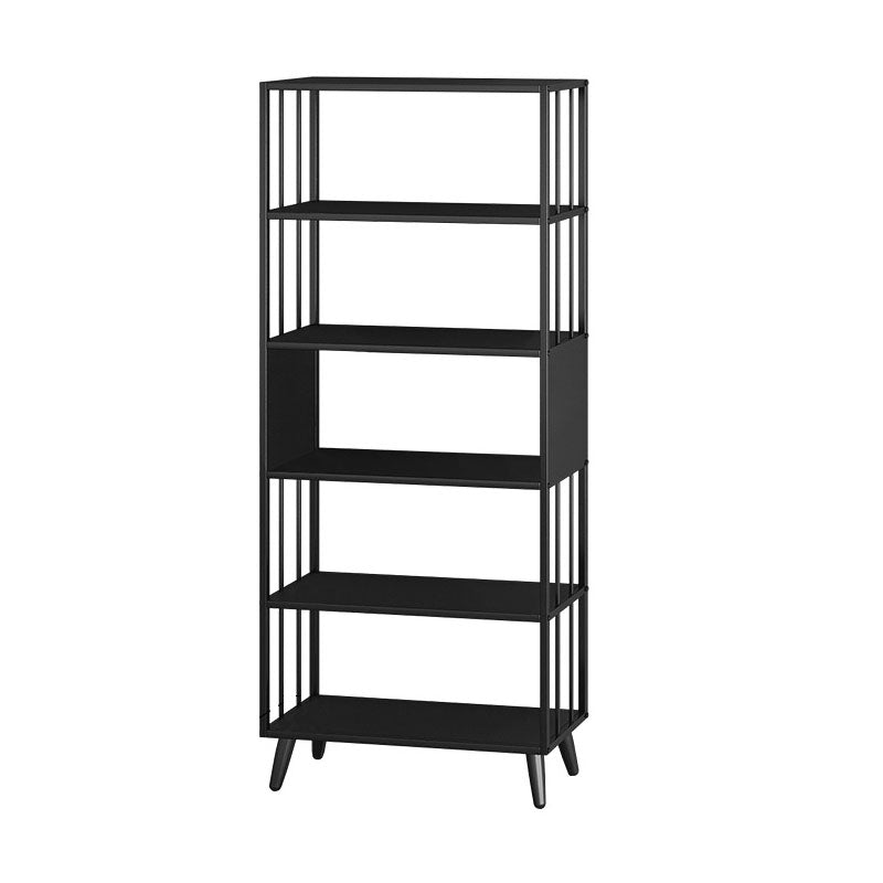 12 "W Black Iron Frame Bookshelf Modern Open Storage Bookcase per Home Office