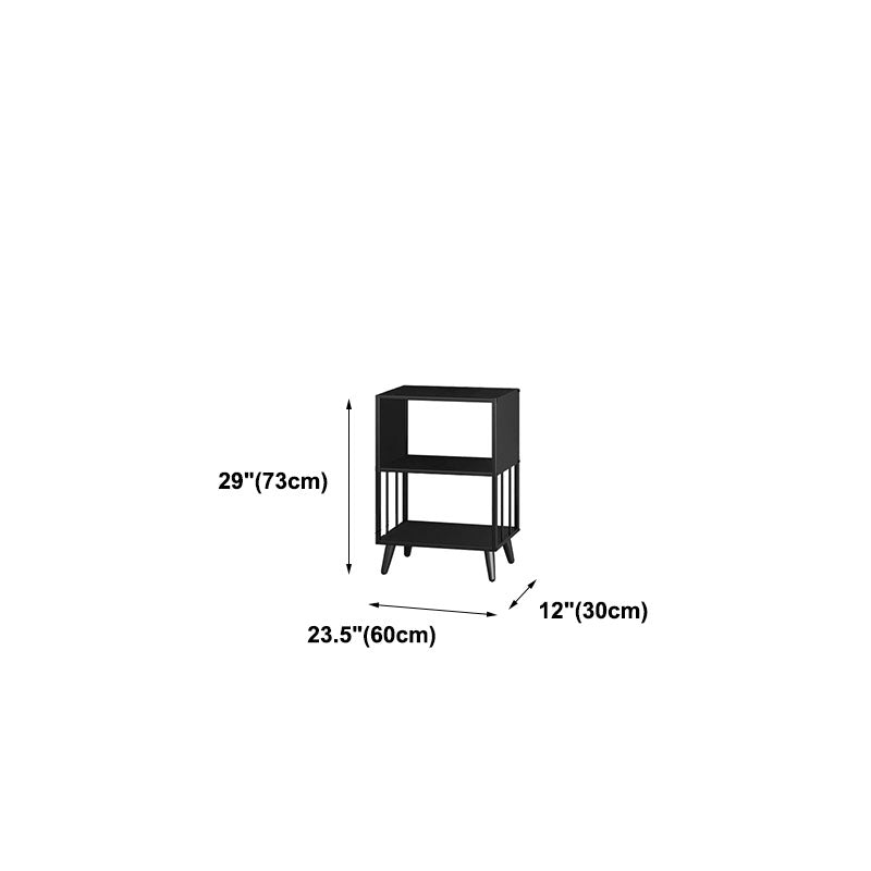 12 "W Black Iron Frame Bookshelf Modern Open Storage Bookcase per Home Office