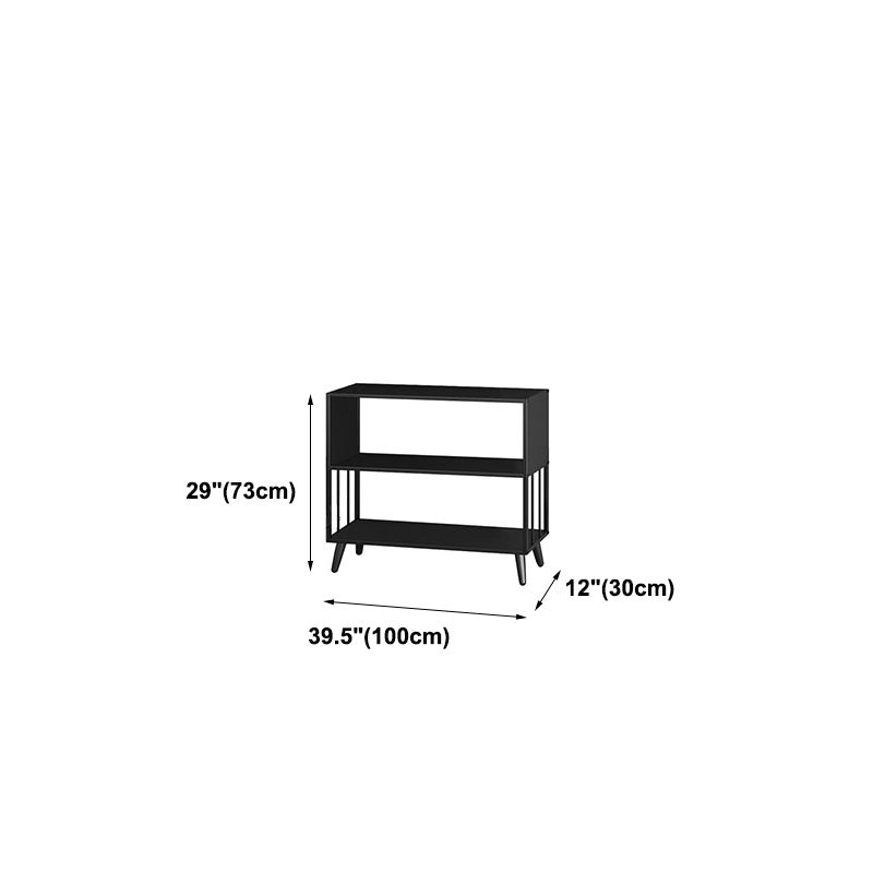 12 "W Black Iron Frame Bookshelf Modern Open Storage Bookcase per Home Office