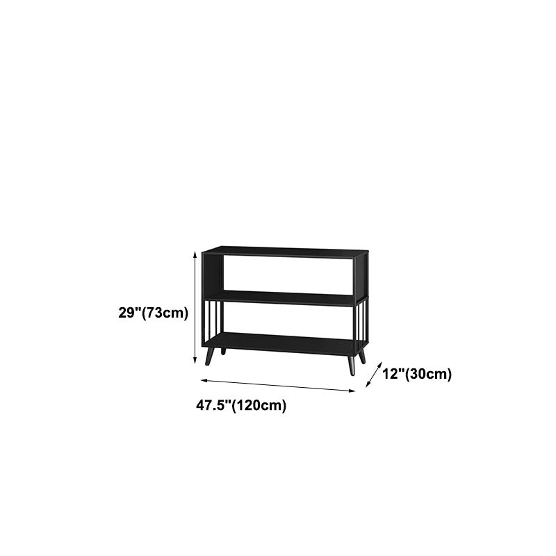 12 "W Black Iron Frame Bookshelf Modern Open Storage Bookcase per Home Office