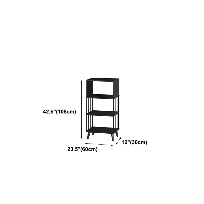 12 "W Black Iron Frame Bookshelf Modern Open Storage Bookcase per Home Office