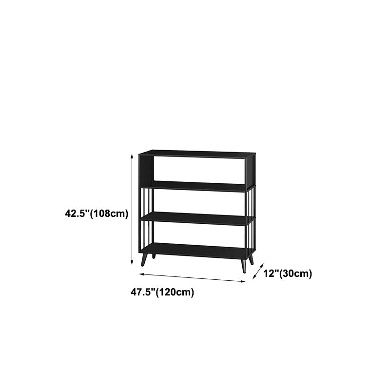 12 "W Black Iron Frame Bookshelf Modern Open Storage Bookcase per Home Office