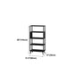 12 "W Black Iron Frame Bookshelf Modern Open Storage Bookcase per Home Office