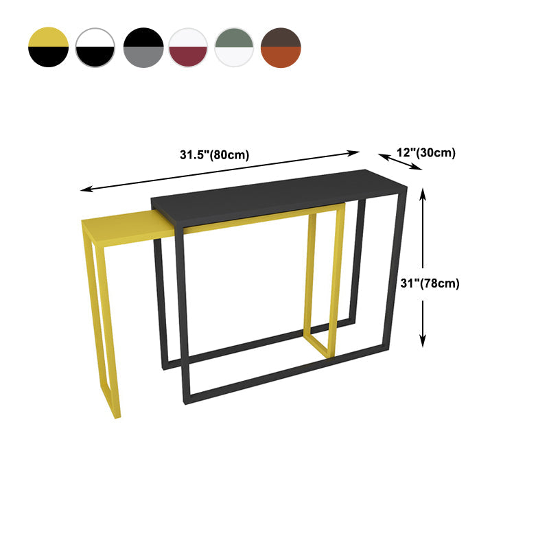 Console Ironcraft Resistente al graffio Tabella 30.70 "Accento rettangolo contemporaneo alto