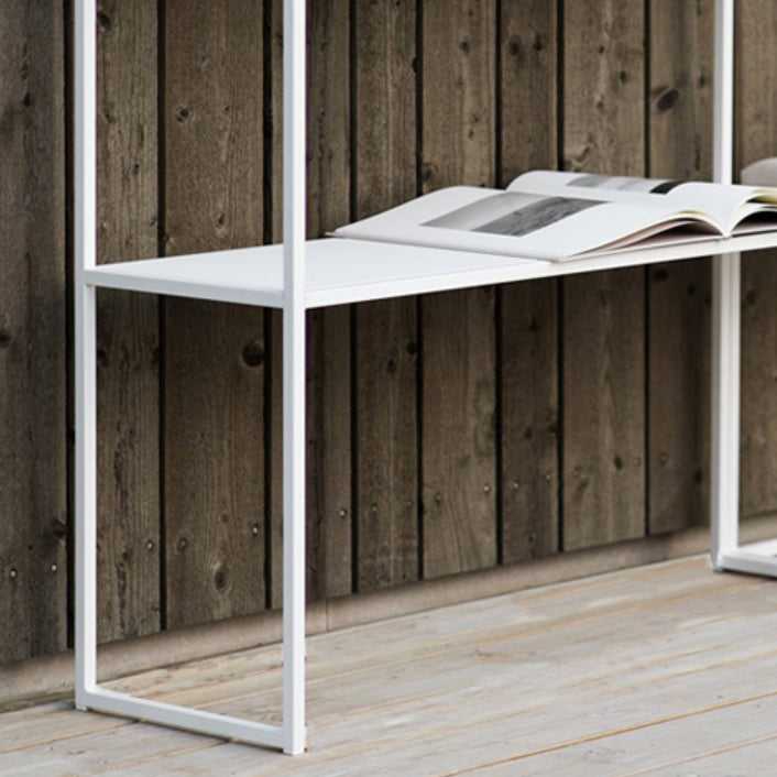 Tavolo console contemporanea di ferro con base di slitta per la base di accento Hall