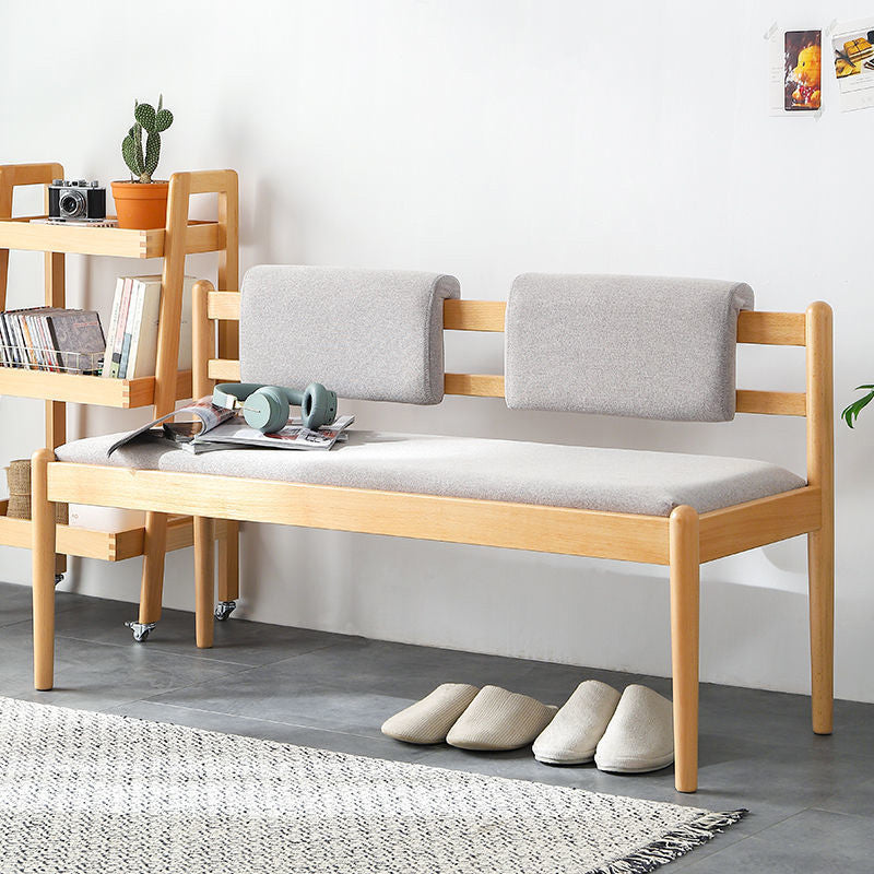 25.5 Inch H Beech Wood Modern Bedroom Seating Bench With Straight Legs 49"L x 17.5"W x 25.5"H Natural Clearhalo 'Benches' 'Chairs & Seating' 'furn' 'furn_benches' 'Furniture' 'Living Room Furniture' 5694725