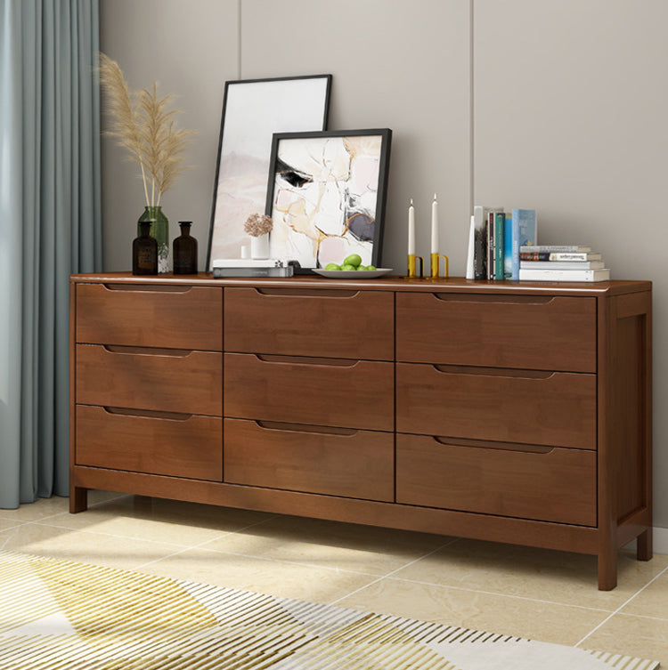 16" W Solid Wood Storage Chest Dresser Modern Storage Chest with 5 / 6 / 9 Drawers Clearhalo 'Bedroom Furniture' 'Dressers & Chests' 'dressers_chests' 'furn' 'furn_dressers_chests' 'Furniture' 5694738