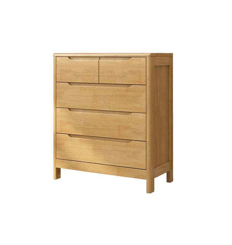 16" W Solid Wood Storage Chest Dresser Modern Storage Chest with 5 / 6 / 9 Drawers Natural 5 Clearhalo 'Bedroom Furniture' 'Dressers & Chests' 'dressers_chests' 'furn' 'furn_dressers_chests' 'Furniture' 5694739