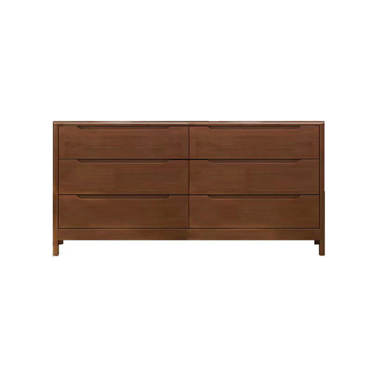 16" W Solid Wood Storage Chest Dresser Modern Storage Chest with 5 / 6 / 9 Drawers Walnut 6 Clearhalo 'Bedroom Furniture' 'Dressers & Chests' 'dressers_chests' 'furn' 'furn_dressers_chests' 'Furniture' 5694753