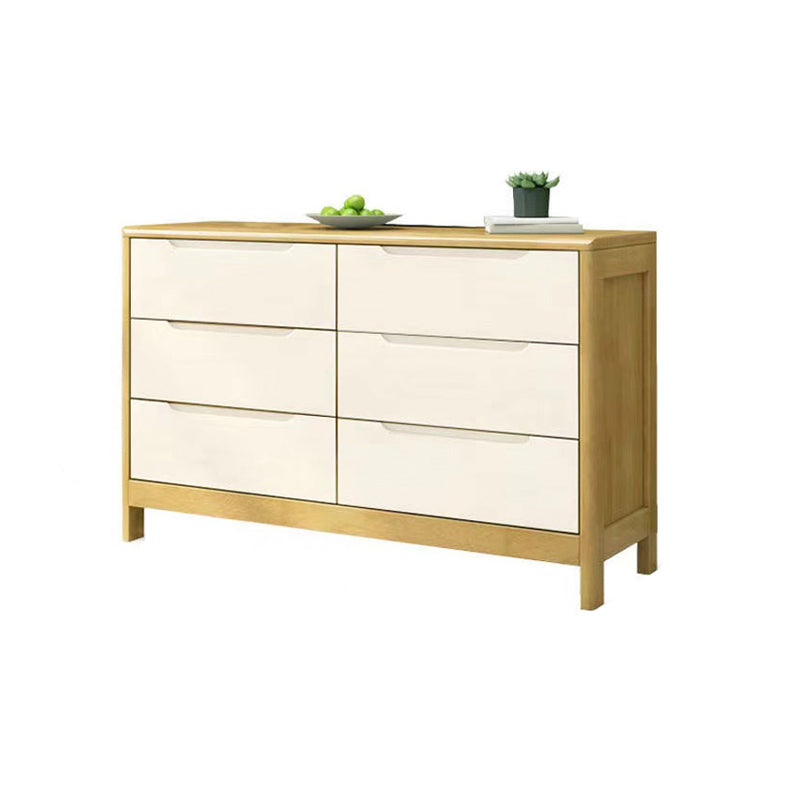 16" W Solid Wood Storage Chest Dresser Modern Storage Chest with 5 / 6 / 9 Drawers Natural Wood White 6 Clearhalo 'Bedroom Furniture' 'Dressers & Chests' 'dressers_chests' 'furn' 'furn_dressers_chests' 'Furniture' 5694759