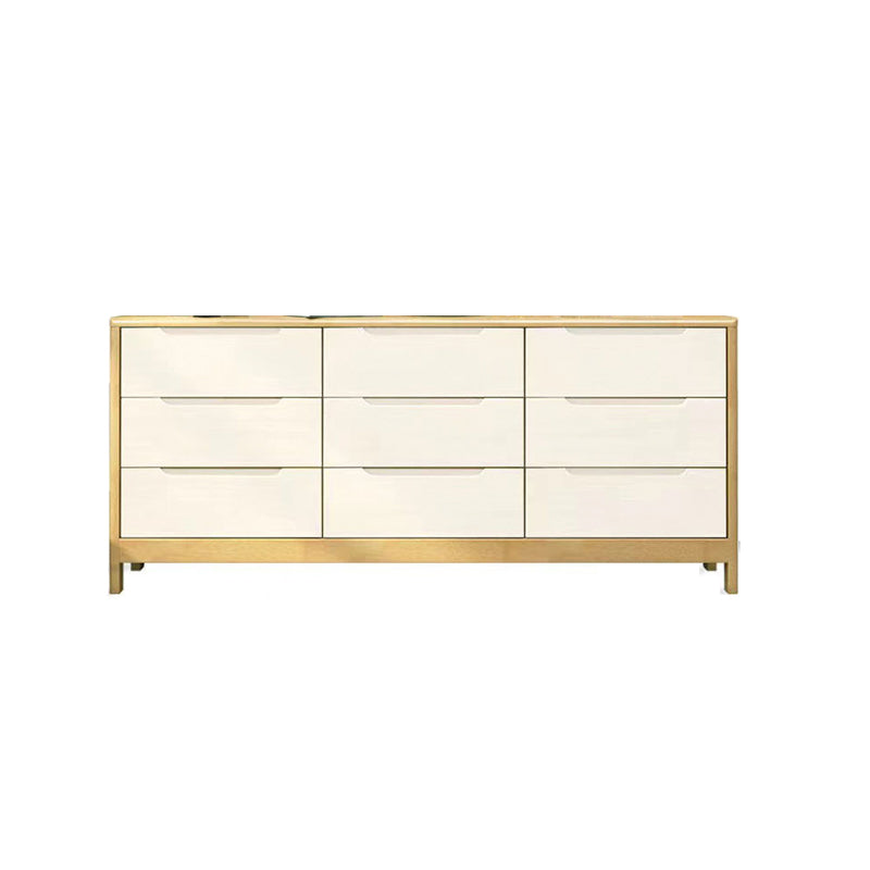 16" W Solid Wood Storage Chest Dresser Modern Storage Chest with 5 / 6 / 9 Drawers Natural Wood White 9 Clearhalo 'Bedroom Furniture' 'Dressers & Chests' 'dressers_chests' 'furn' 'furn_dressers_chests' 'Furniture' 5694760