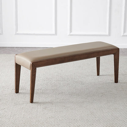 16" W Modern Seating Bench Cushioned Solid Wood Ottoman Bench 39"L x 16"W x 17"H Walnut Clearhalo 'Benches' 'Chairs & Seating' 'furn' 'furn_benches' 'Furniture' 'Living Room Furniture' 5694764