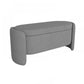Modern Cushioned Bench Faux Leather Foam Bench for Home Office Grey Clearhalo 'Benches' 'Chairs & Seating' 'furn' 'furn_benches' 'Furniture' 'Living Room Furniture' 5694790