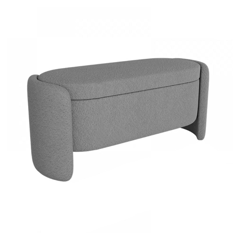 Modern Cushioned Bench Faux Leather Foam Bench for Home Office Grey Clearhalo 'Benches' 'Chairs & Seating' 'furn' 'furn_benches' 'Furniture' 'Living Room Furniture' 5694790