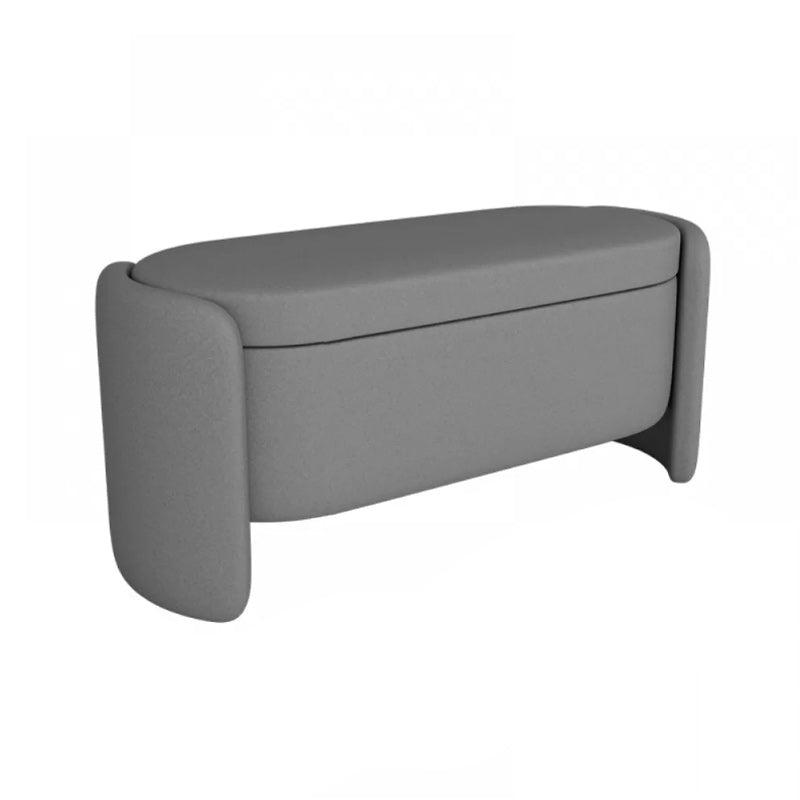 Modern Cushioned Bench Faux Leather Foam Bench for Home Office Light Gray Clearhalo 'Benches' 'Chairs & Seating' 'furn' 'furn_benches' 'Furniture' 'Living Room Furniture' 5694793