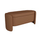 Modern Cushioned Bench Faux Leather Foam Bench for Home Office Orange Clearhalo 'Benches' 'Chairs & Seating' 'furn' 'furn_benches' 'Furniture' 'Living Room Furniture' 5694797