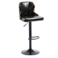 Scandinavian Metal Stool Leather Upholstered Counter Stool in Matte Finish for Indoor Black 1 Piece Clearhalo 'Bar Furniture' 'Bar Stools' 'bar_stools' 'furn' 'furn_bar_stools' 'Furniture' 'Kitchen & Dining Furniture' 5694825