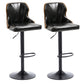 Scandinavian Metal Stool Leather Upholstered Counter Stool in Matte Finish for Indoor Black 2 Piece Set Clearhalo 'Bar Furniture' 'Bar Stools' 'bar_stools' 'furn' 'furn_bar_stools' 'Furniture' 'Kitchen & Dining Furniture' 5694826