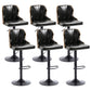 Scandinavian Metal Stool Leather Upholstered Counter Stool in Matte Finish for Indoor Black 6 Piece Set Clearhalo 'Bar Furniture' 'Bar Stools' 'bar_stools' 'furn' 'furn_bar_stools' 'Furniture' 'Kitchen & Dining Furniture' 5694830