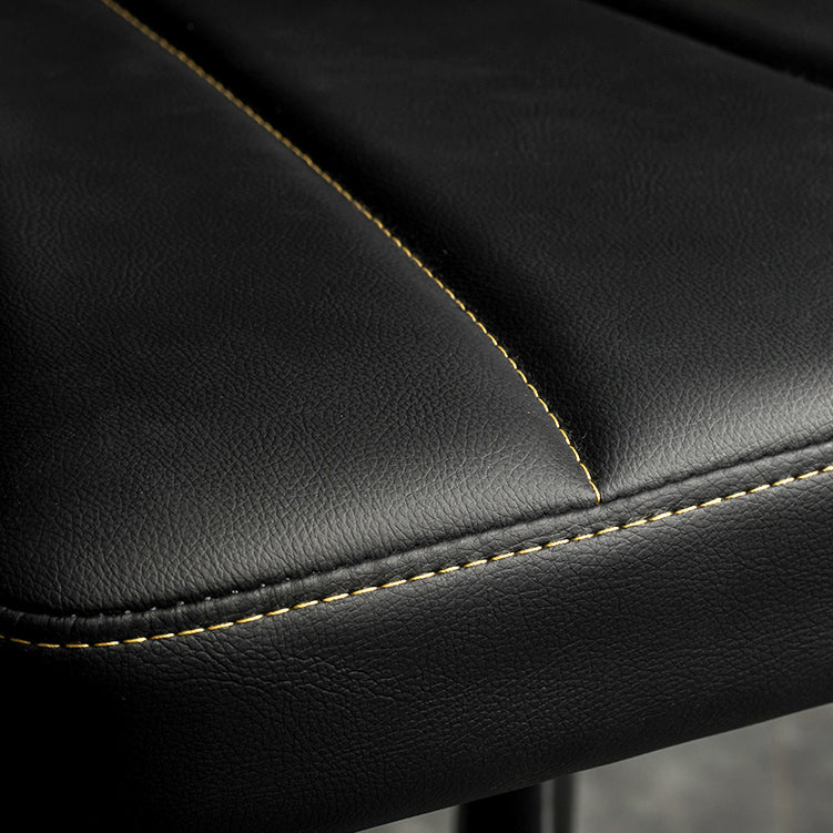 Scandinavian Metal Stool Leather Upholstered Counter Stool in Matte Finish for Indoor Clearhalo 'Bar Furniture' 'Bar Stools' 'bar_stools' 'furn' 'furn_bar_stools' 'Furniture' 'Kitchen & Dining Furniture' 5694834