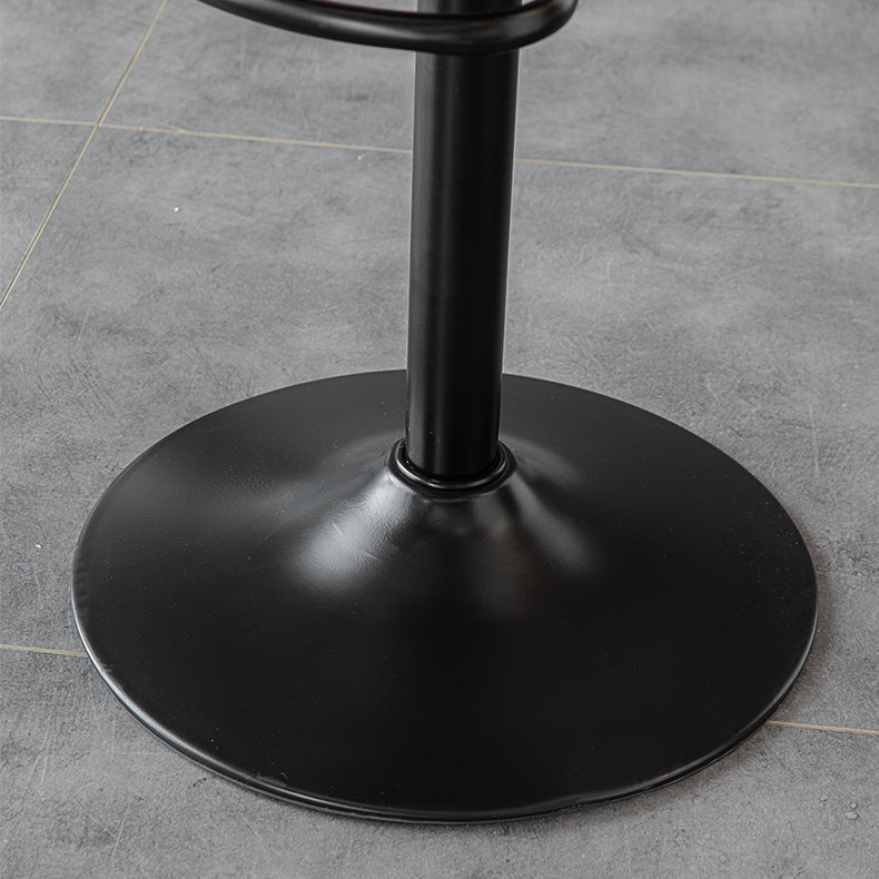 Scandinavian Metal Stool Leather Upholstered Counter Stool in Matte Finish for Indoor Clearhalo 'Bar Furniture' 'Bar Stools' 'bar_stools' 'furn' 'furn_bar_stools' 'Furniture' 'Kitchen & Dining Furniture' 5694840
