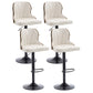 Scandinavian Metal Stool Leather Upholstered Counter Stool in Matte Finish for Indoor White 4 Piece Set Clearhalo 'Bar Furniture' 'Bar Stools' 'bar_stools' 'furn' 'furn_bar_stools' 'Furniture' 'Kitchen & Dining Furniture' 5694848