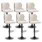 Scandinavian Metal Stool Leather Upholstered Counter Stool in Matte Finish for Indoor White 6 Piece Set Clearhalo 'Bar Furniture' 'Bar Stools' 'bar_stools' 'furn' 'furn_bar_stools' 'Furniture' 'Kitchen & Dining Furniture' 5694849