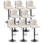 Scandinavian Metal Stool Leather Upholstered Counter Stool in Matte Finish for Indoor White 8 Piece Set Clearhalo 'Bar Furniture' 'Bar Stools' 'bar_stools' 'furn' 'furn_bar_stools' 'Furniture' 'Kitchen & Dining Furniture' 5694850