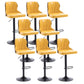 Scandinavian Metal Stool Leather Upholstered Counter Stool in Matte Finish for Indoor Yellow 8 Piece Set Clearhalo 'Bar Furniture' 'Bar Stools' 'bar_stools' 'furn' 'furn_bar_stools' 'Furniture' 'Kitchen & Dining Furniture' 5694865