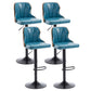 Scandinavian Metal Stool Leather Upholstered Counter Stool in Matte Finish for Indoor Royal Blue 4 Piece Set Clearhalo 'Bar Furniture' 'Bar Stools' 'bar_stools' 'furn' 'furn_bar_stools' 'Furniture' 'Kitchen & Dining Furniture' 5694888