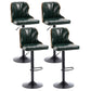 Scandinavian Metal Stool Leather Upholstered Counter Stool in Matte Finish for Indoor Blackish Green 4 Piece Set Clearhalo 'Bar Furniture' 'Bar Stools' 'bar_stools' 'furn' 'furn_bar_stools' 'Furniture' 'Kitchen & Dining Furniture' 5694898